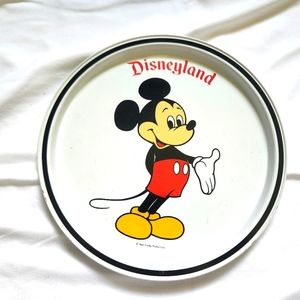 Vintage Disneyland Mickey mouse metal plate